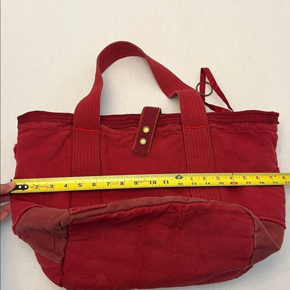 GAP COTTON/HEMP RED LARGE TOTE BAG - Picture 16 of 16